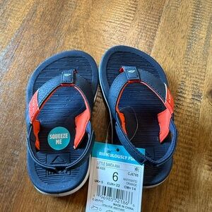 Kids Reef Navy and Orange Sandals